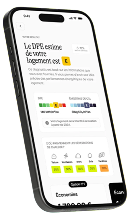 Application DPE sur téléphone